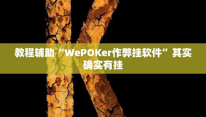 教程辅助“WePOKer作弊挂软件”其实确实有挂 教程辅助“WePOKer作弊挂软件”其实确实有挂
