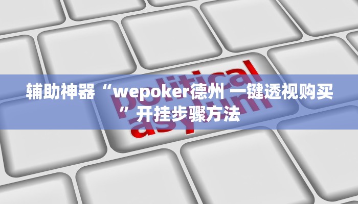 辅助神器“wepoker德州 一键透视购买”开挂步骤方法