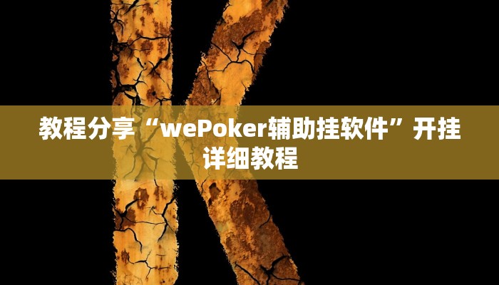 教程分享“wePoker辅助挂软件”开挂详细教程