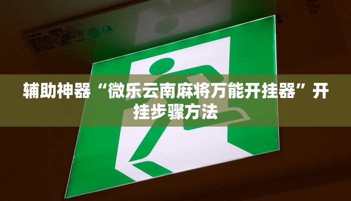 辅助神器“微乐云南麻将万能开挂器”开挂步骤方法 辅助神器“微乐云南麻将万能开挂器”开挂步骤方法